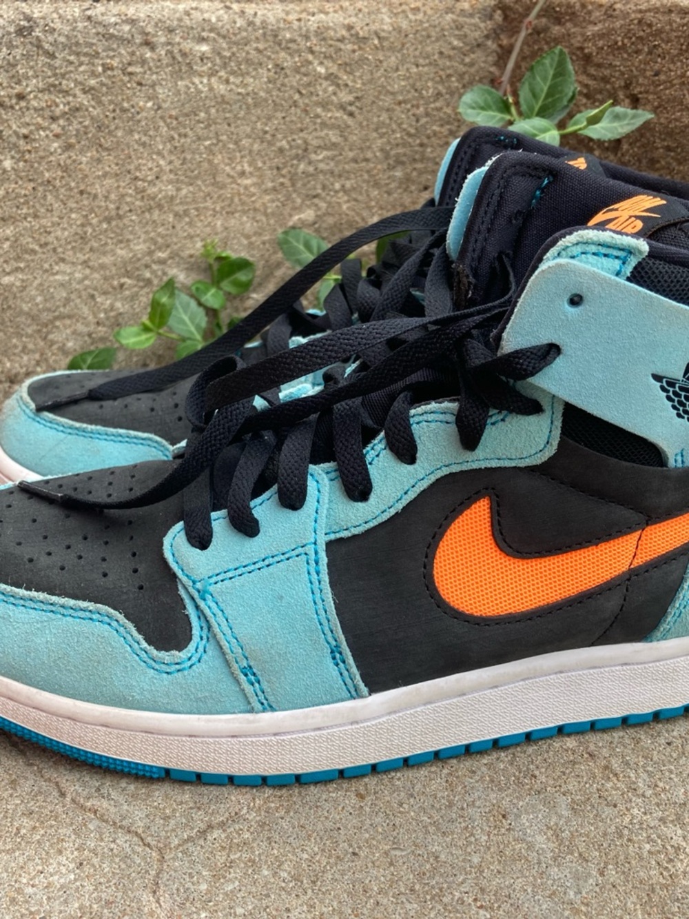 Size 8 - Nike Air Jordan 1 Zoom CMFT 2 Bleached Aqua Bright Citrus DV1307-408